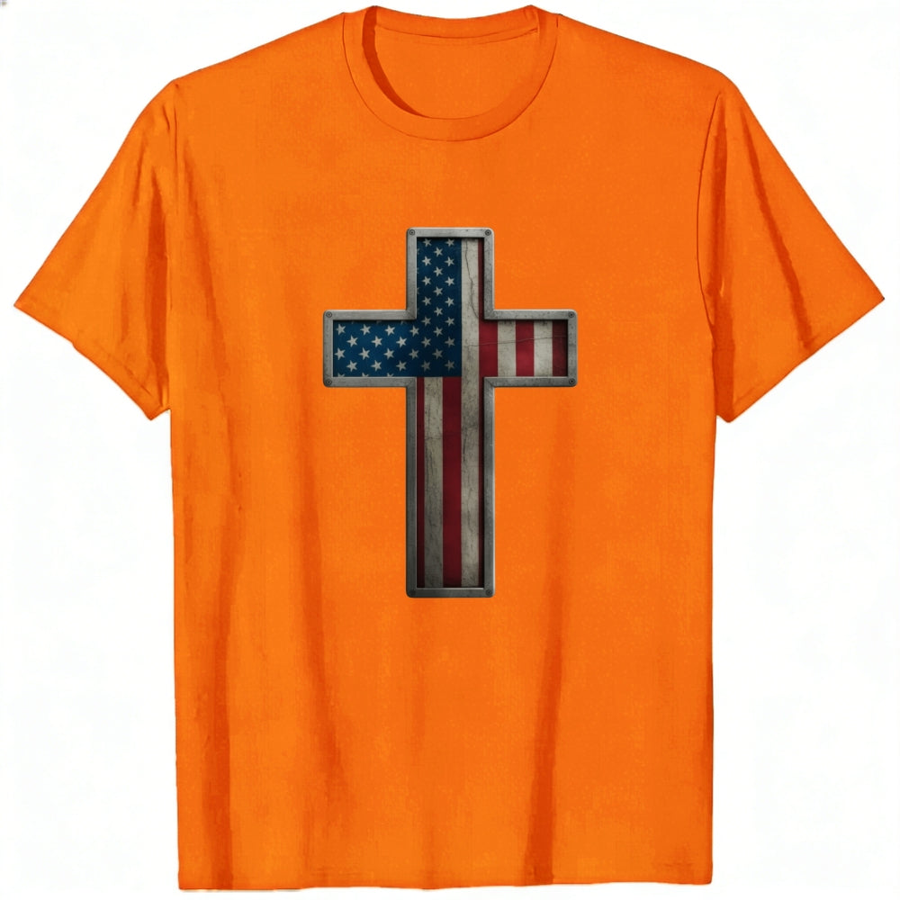 American Flag Cross Design Classic T-Shirt