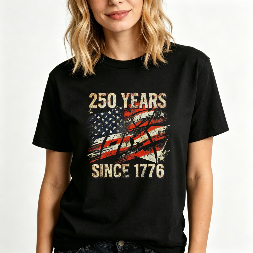 Patriotic American Flag Design Classic T-Shirt 250 Years Since 1776