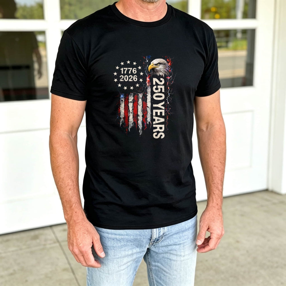Patriotic American Flag Eagle 1776 2026 250 Years Classic T-Shirt