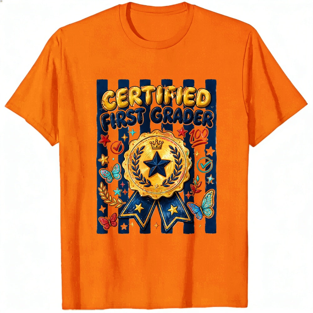 Cute Certified First Grader Badge Classic T-Shirt