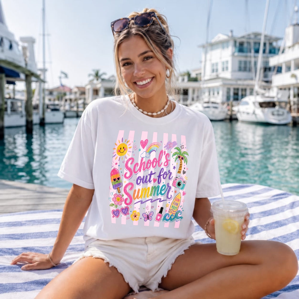 Cute Summer Vibes Classic T-Shirt School's Out For Summer Graphic Tee