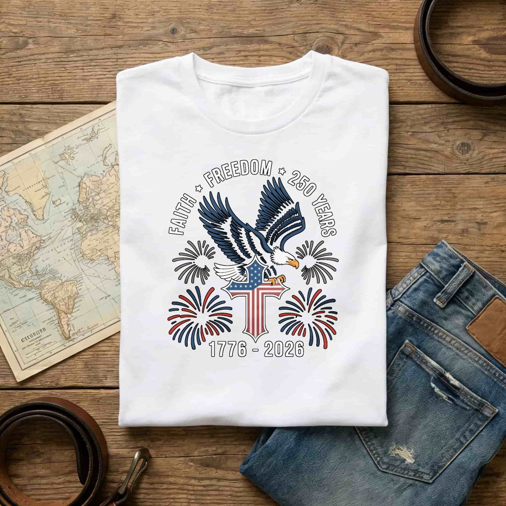 Patriotic Eagle And Fireworks Classic T-Shirt