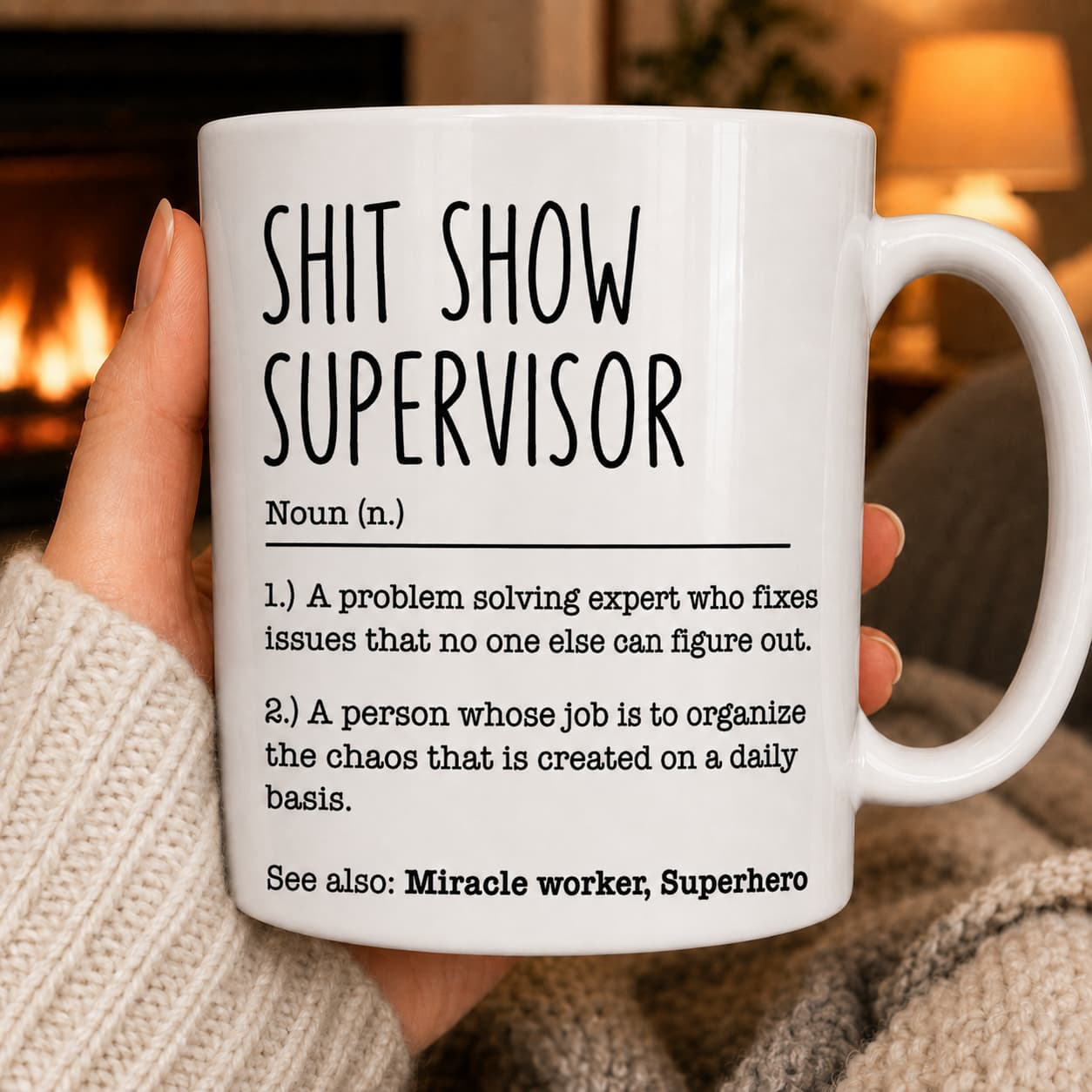 Shit Show Supervisor Mug – Funny Definition Coffee Cup Gift for Boss or Coworker