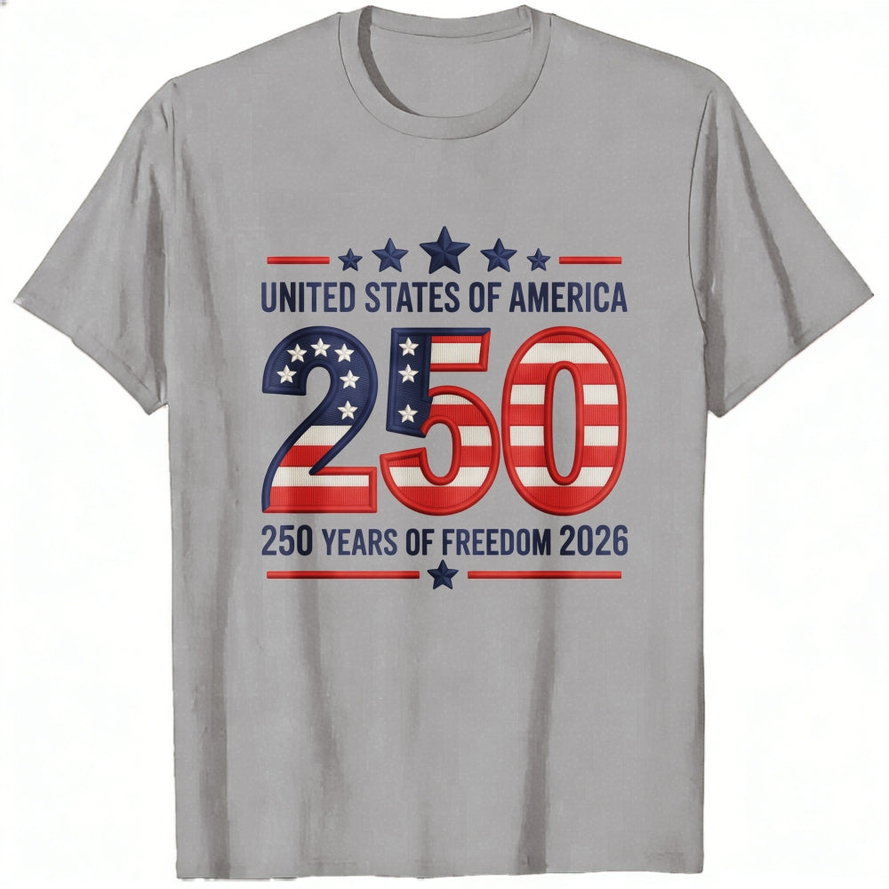 Patriotic American Flag Design Classic T-Shirt 250 Years Of Freedom 2026