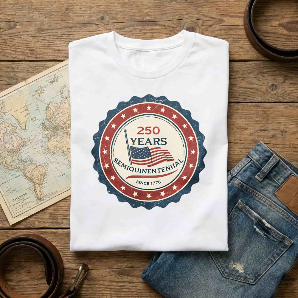 Patriotic American Flag Design Classic T-Shirt 250 Years Semiquincentennial Since 1776