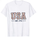 Floral Pattern Usa Est 1776 Classic T-Shirt
