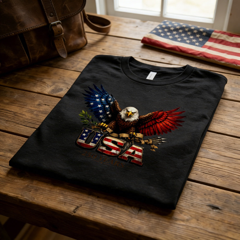 Patriotic Eagle Design Classic T-Shirt Usa Flag And American Symbols