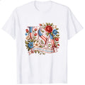 Patriotic Floral Usa 250 Years Of Freedom Classic T-Shirt