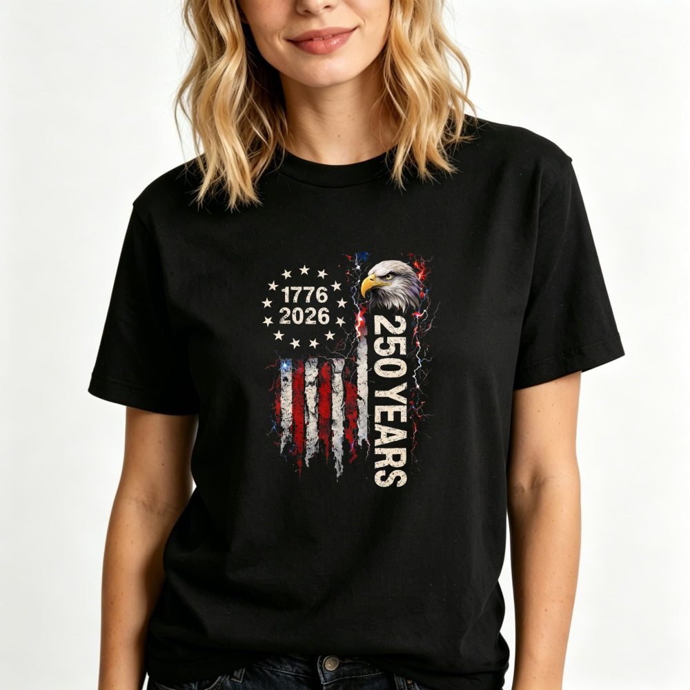 Patriotic American Flag Eagle 1776 2026 250 Years Classic T-Shirt