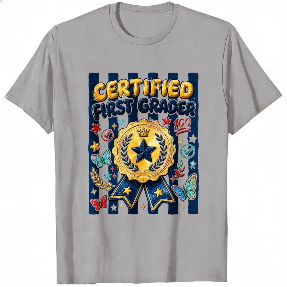 Cute Certified First Grader Badge Classic T-Shirt