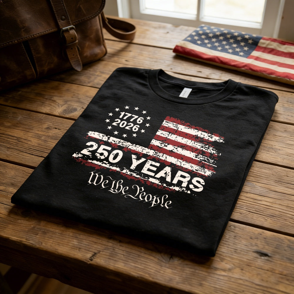 Patriotic American Flag Design Classic T-Shirt 250 Years We The People 1776 2026