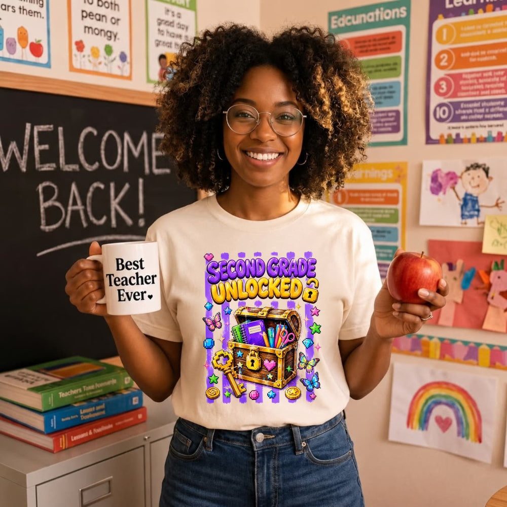 Cute Second Grade Unlocked Treasure Chest Classic T-Shirt