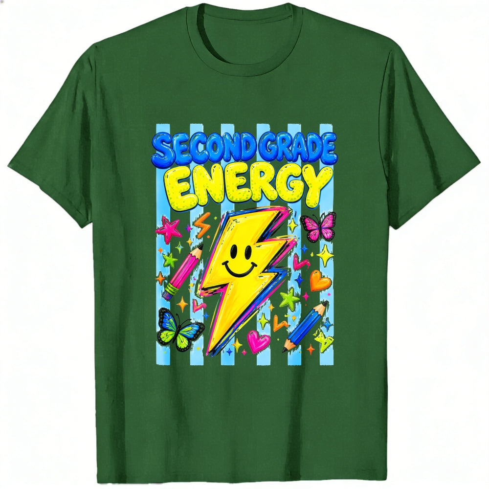 Cute Second Grade Energy Lightning Bolt Classic T-Shirt