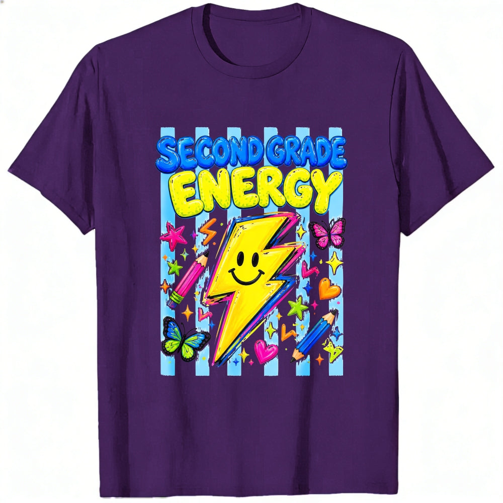 Cute Second Grade Energy Lightning Bolt Classic T-Shirt