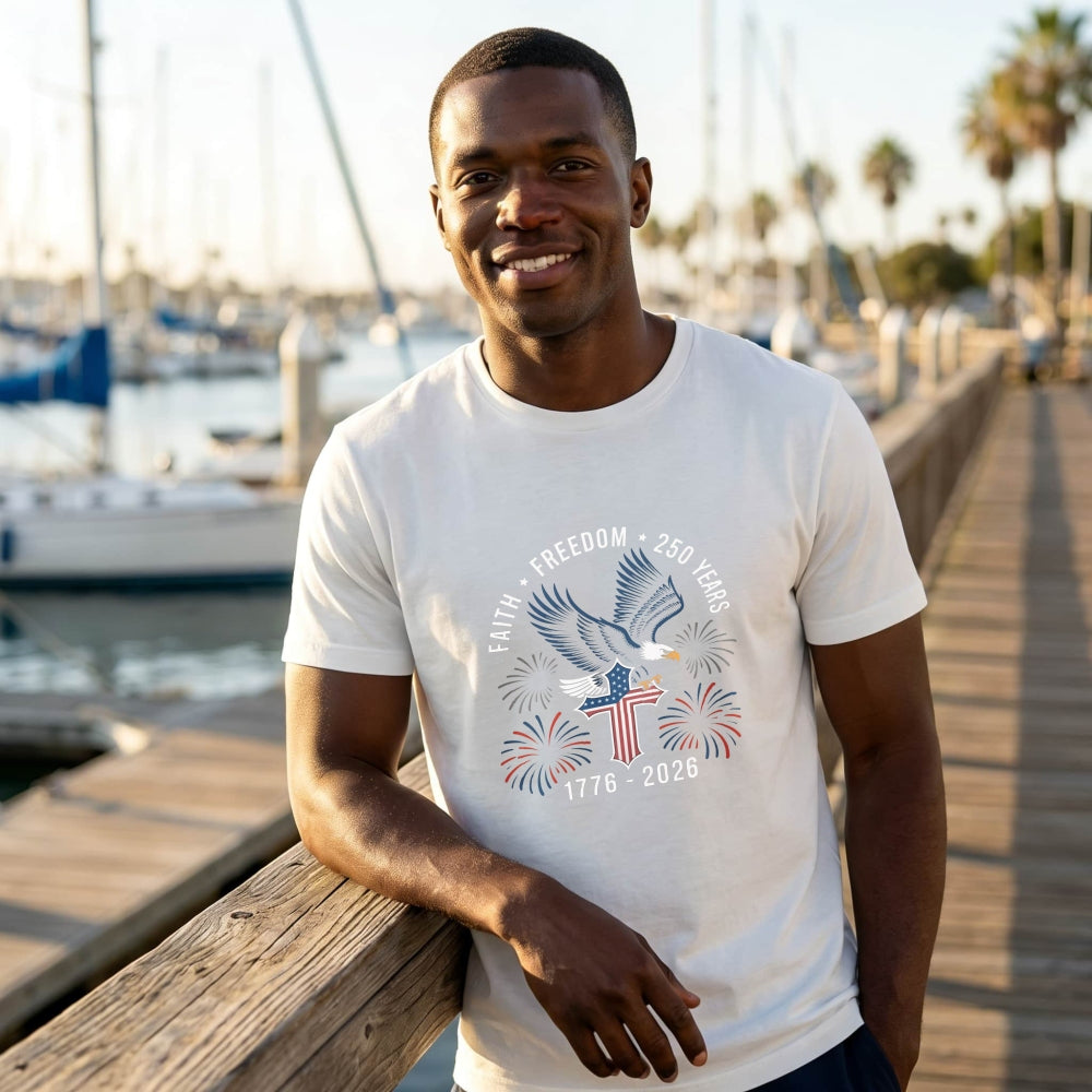 Patriotic Eagle And Fireworks Classic T-Shirt