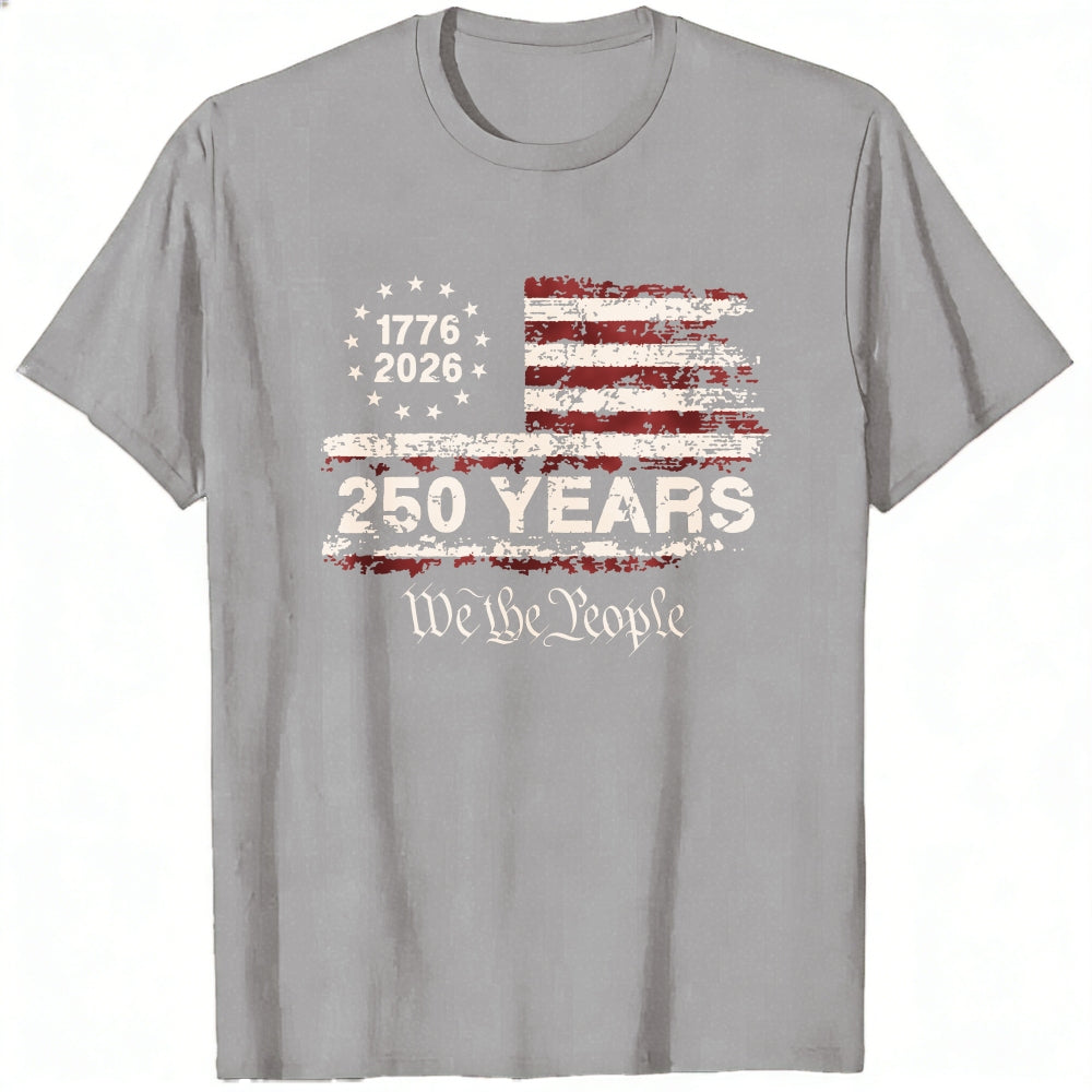 Patriotic American Flag Design Classic T-Shirt 250 Years We The People 1776 2026