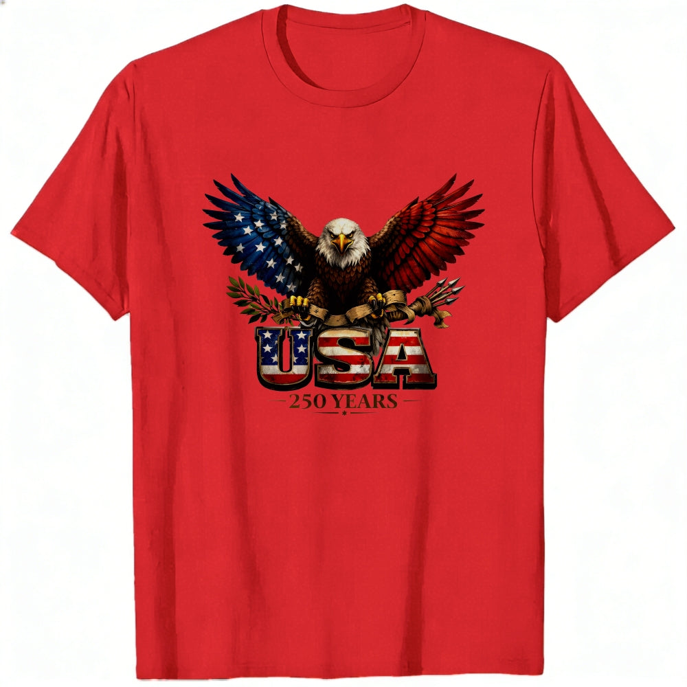 Patriotic Eagle Design Classic T-Shirt Usa Flag And American Symbols