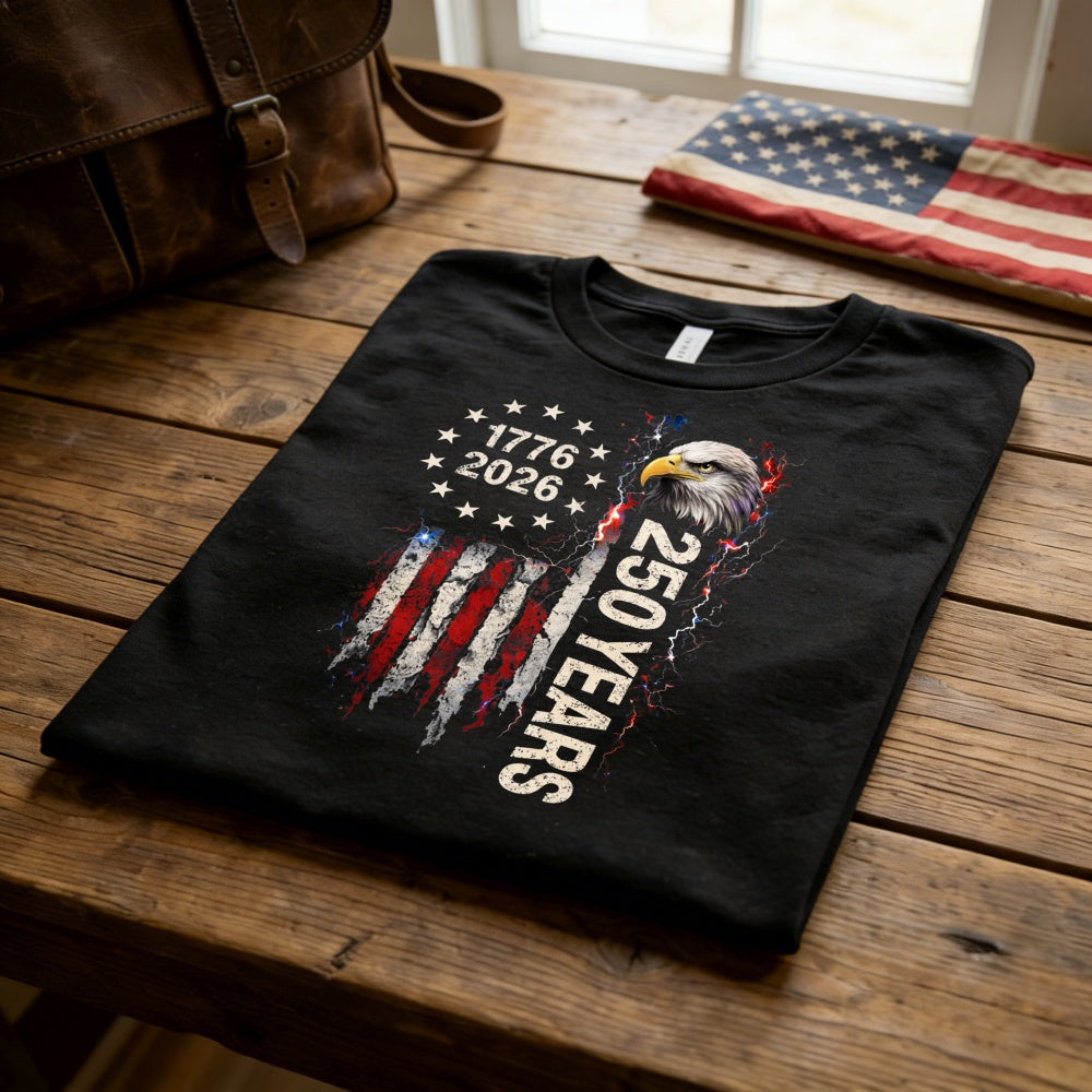 Patriotic American Flag Eagle 1776 2026 250 Years Classic T-Shirt