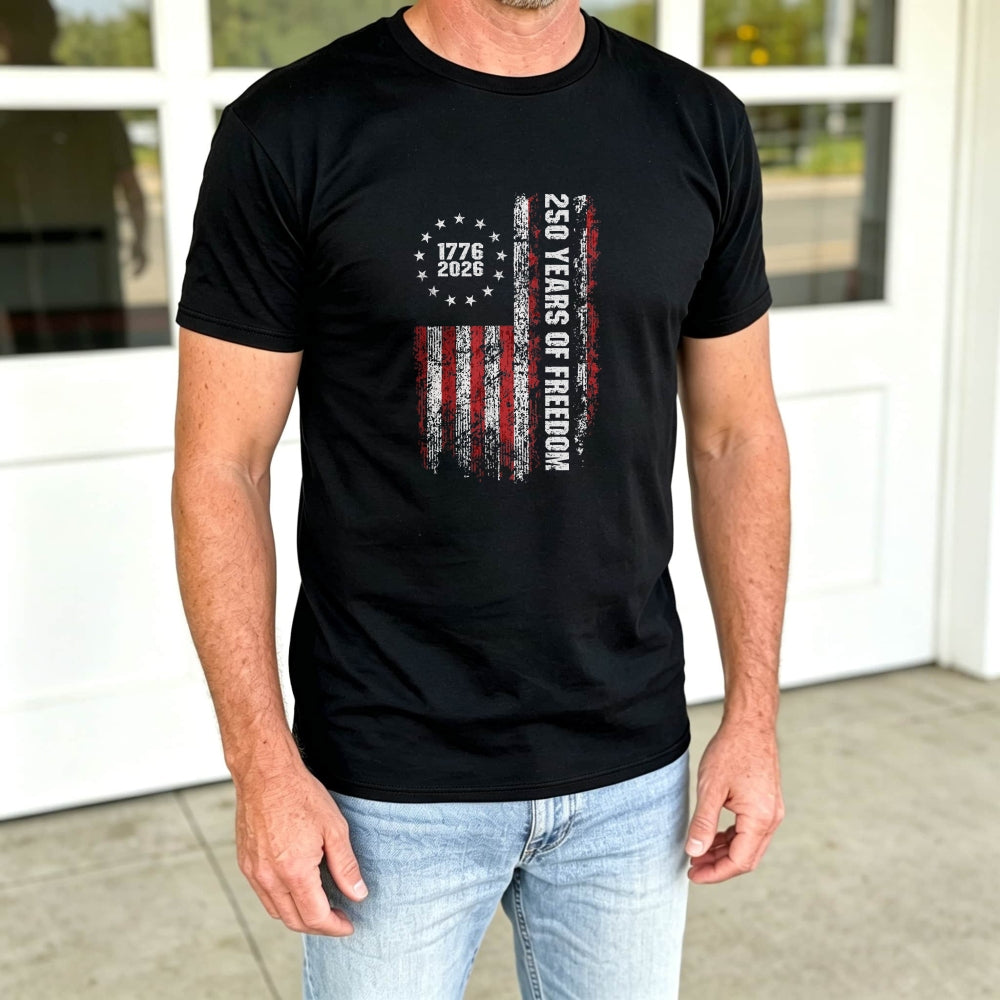 American Flag Design Classic T-Shirt 250 Years Of Freedom 1776 2026