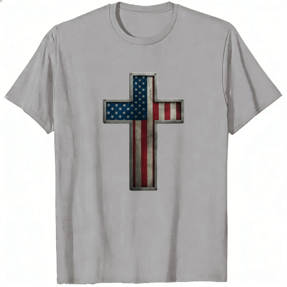 American Flag Cross Design Classic T-Shirt
