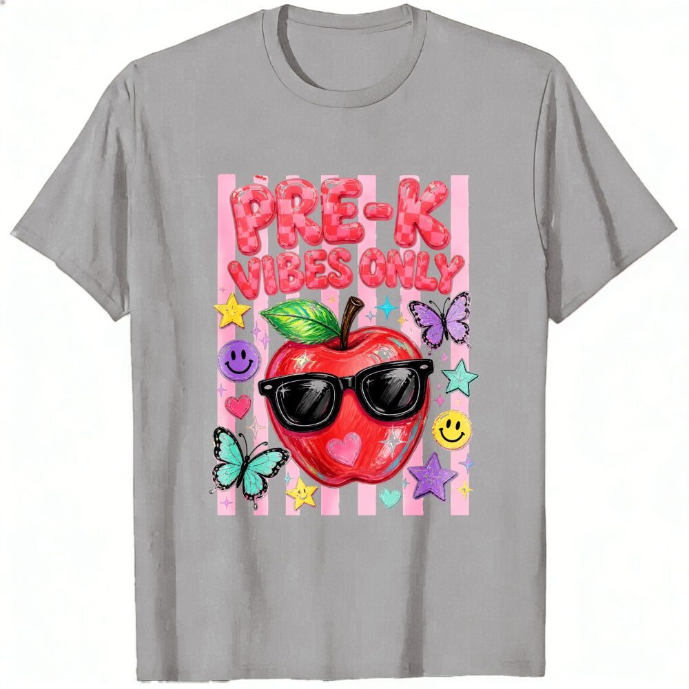 Cute Pre K Vibes Only Apple Sunglasses Classic T-Shirt