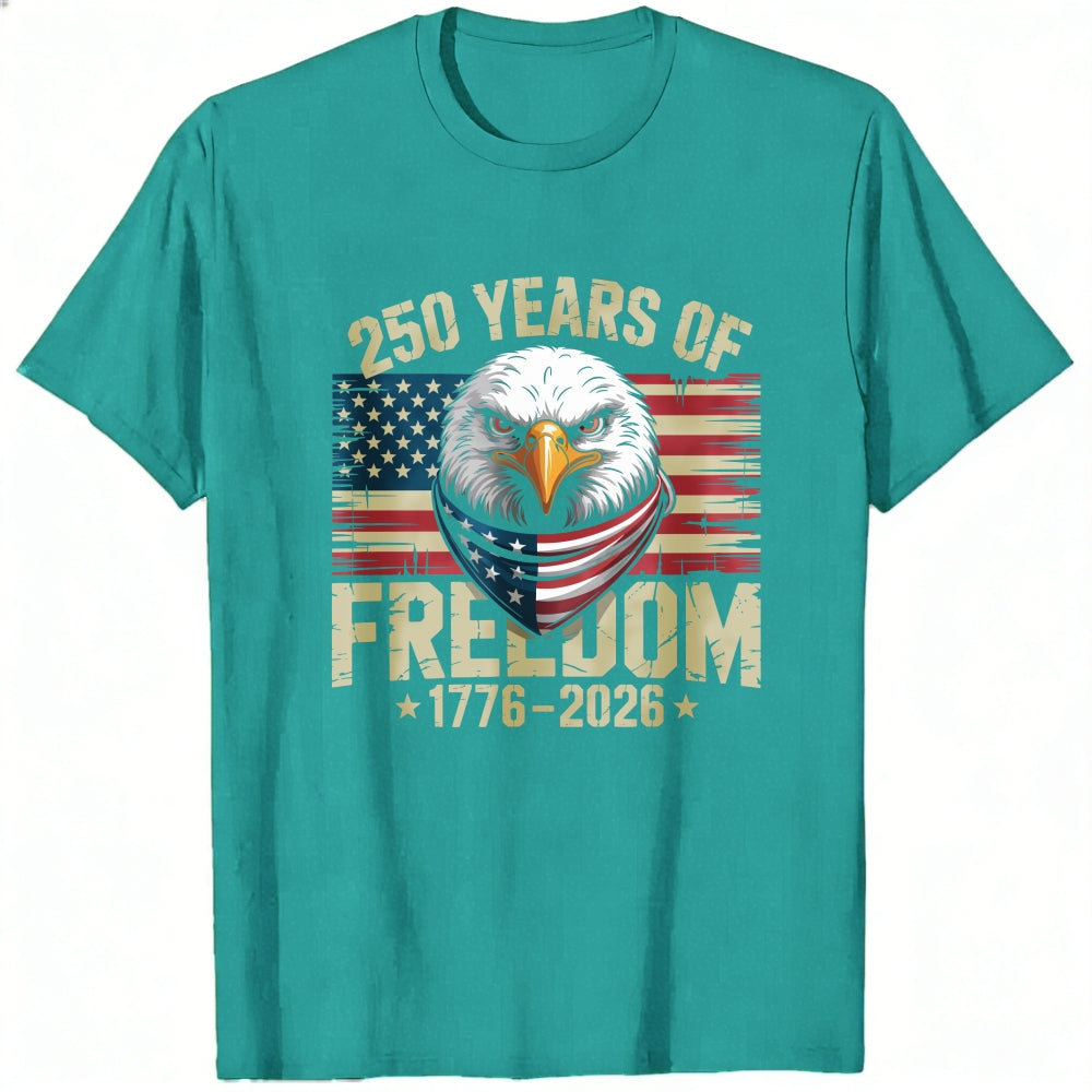 Patriotic Eagle American Flag Classic T-Shirt 250 Years Of Freedom 1776 2026