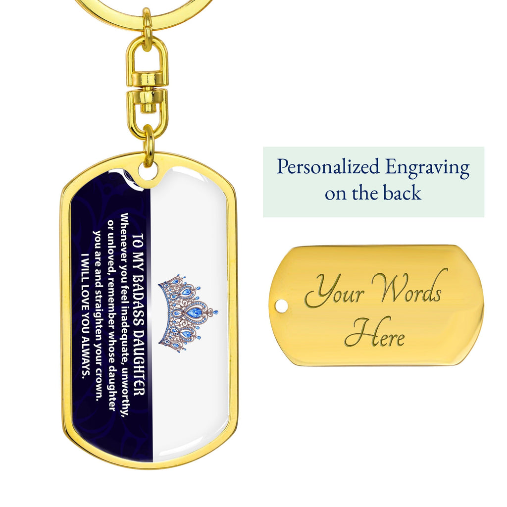 Daughter - My Daughter - Dog Tag With Swivel Keychain
