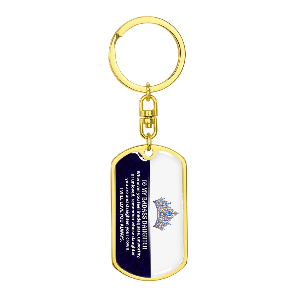 Daughter - My Daughter - Dog Tag With Swivel Keychain