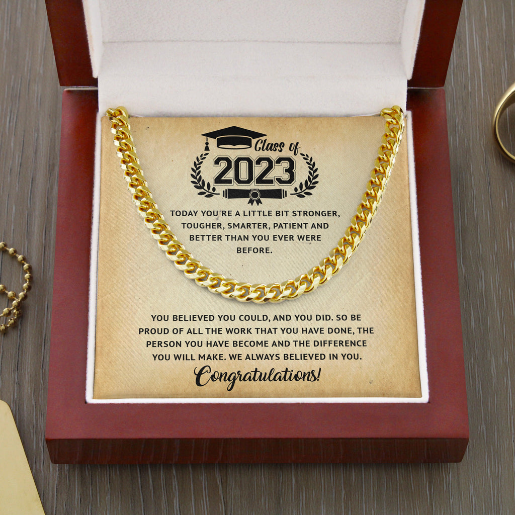 Class Of 2023 - You Make Us Proud - Cuban Link Chain