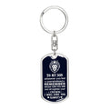 Son - My Brave Son - Dog Tag With Swivel Keychain