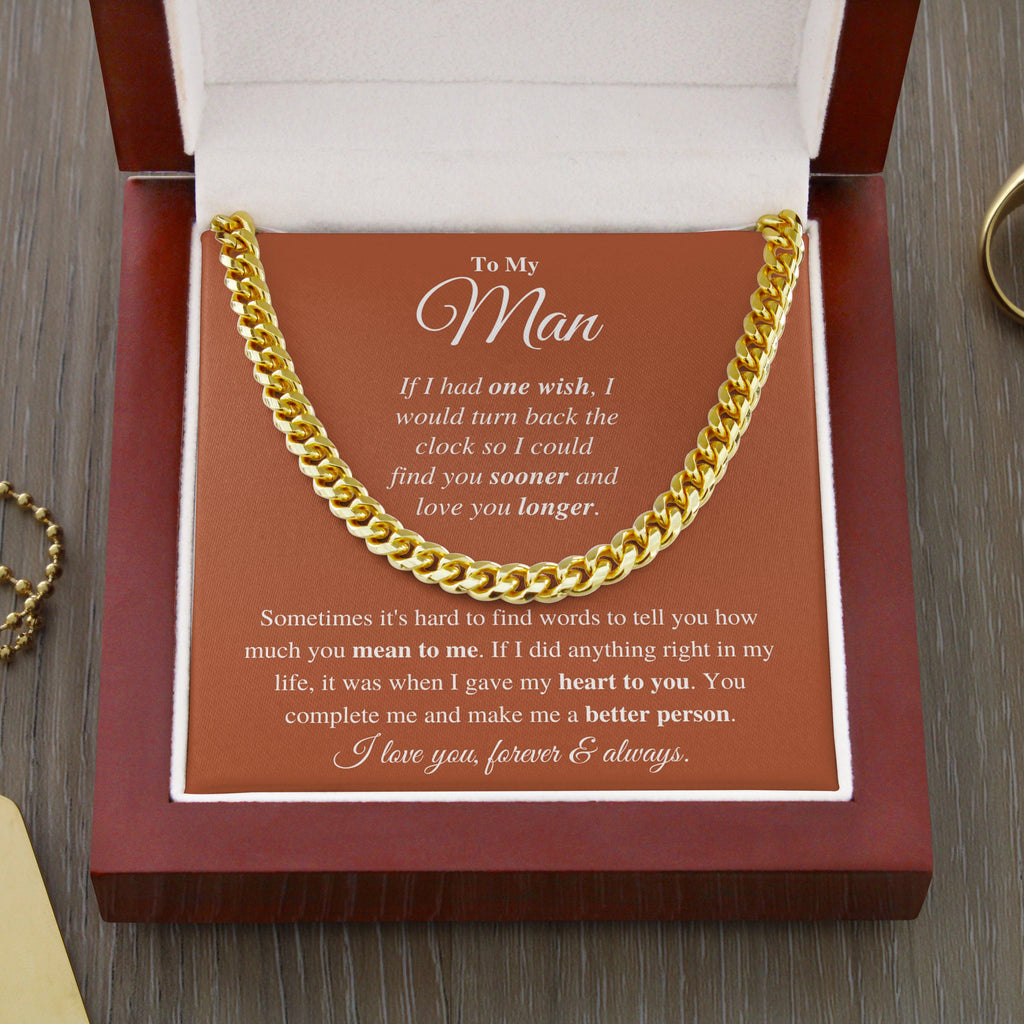 My Man - My Heart - Cuban Link Chain