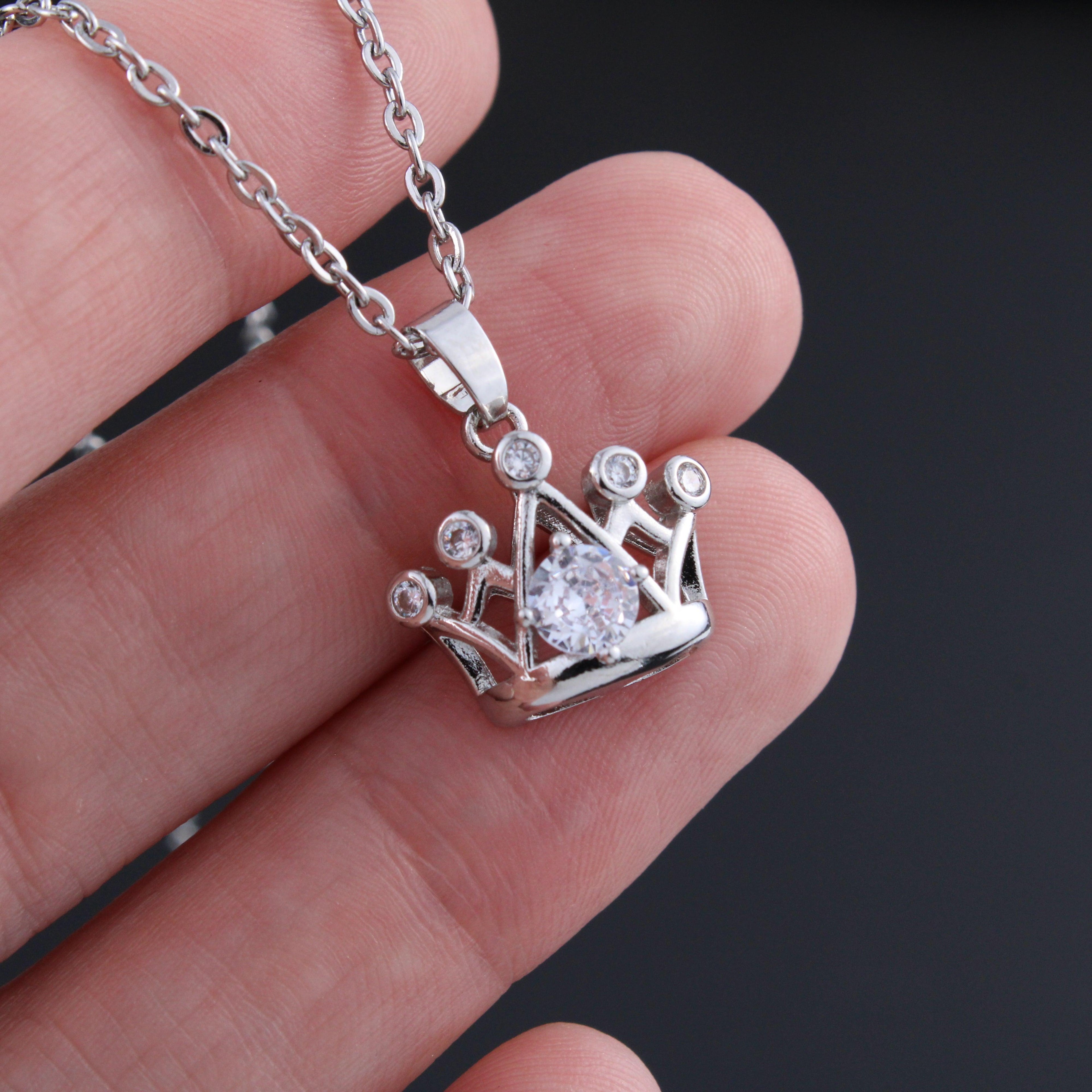 Daughter - Never Forget - Crown Necklace