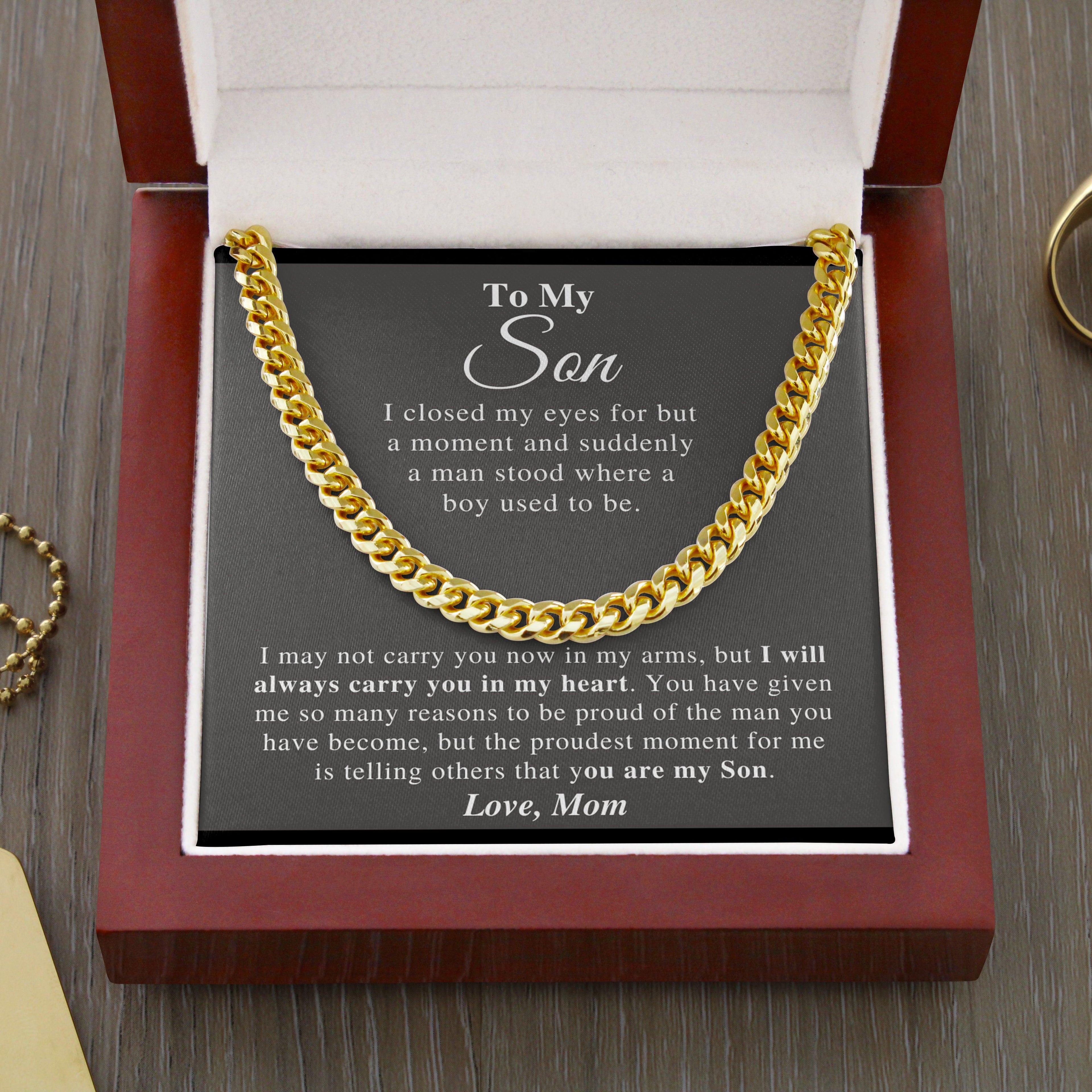 Son - Proudest Moment - Cuban Link Chain