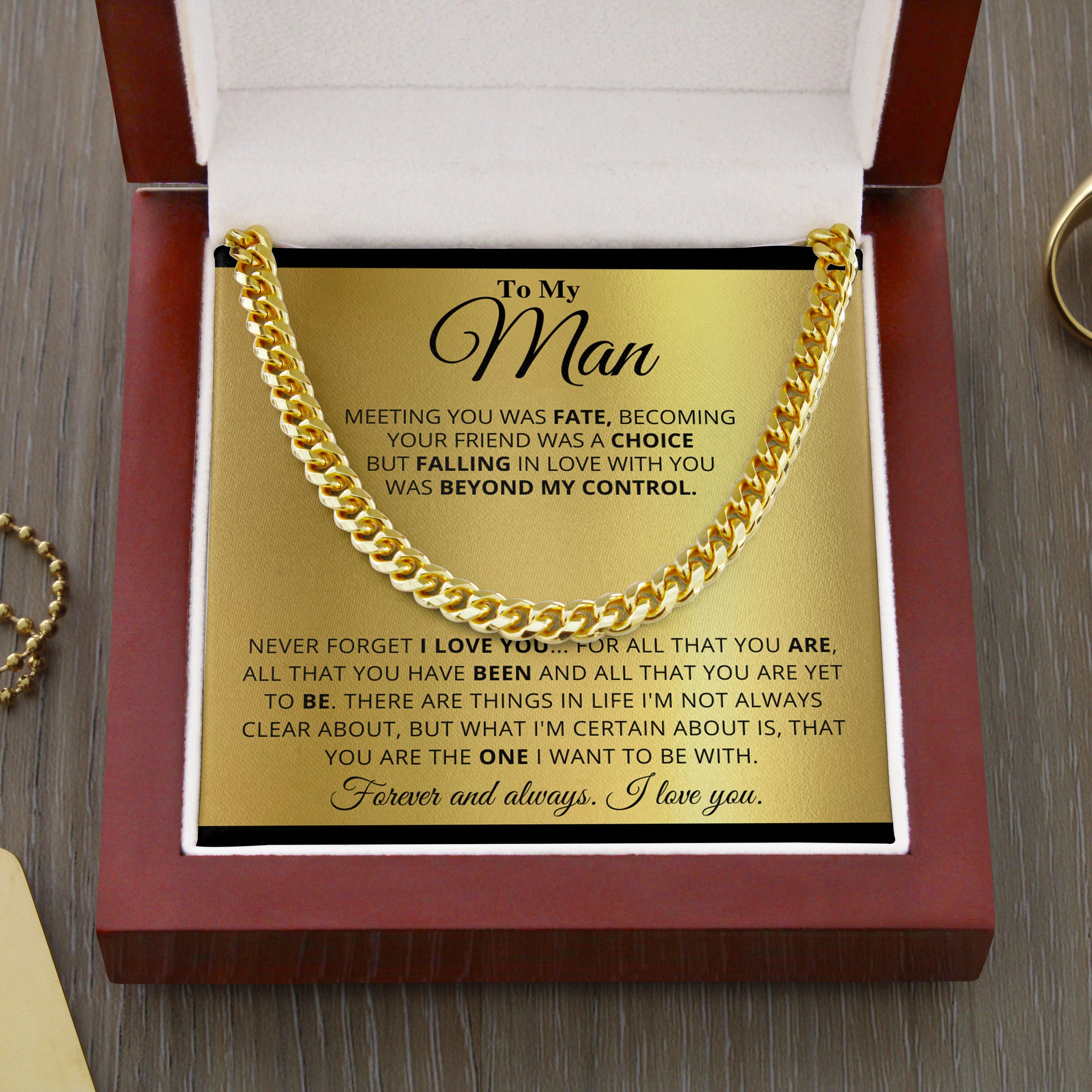 My Man - Fate - Cuban Link Chain