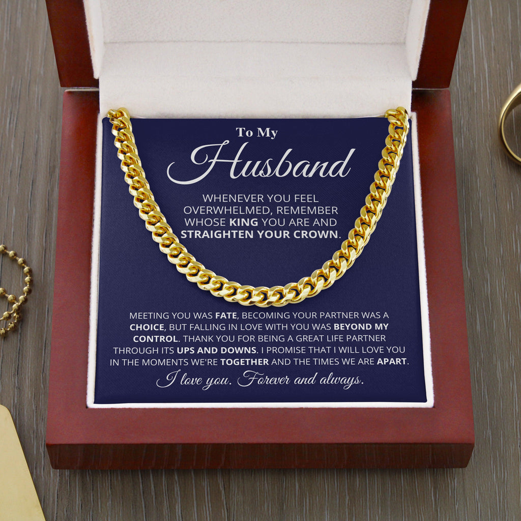 Husband - My King - Cuban Link Chain