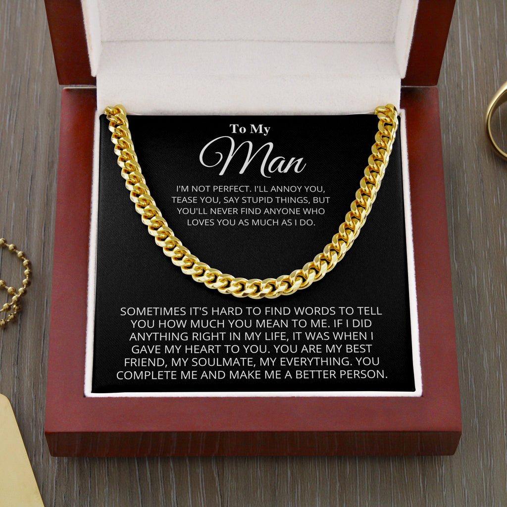 My Man - You Complete Me - Cuban Link Chain
