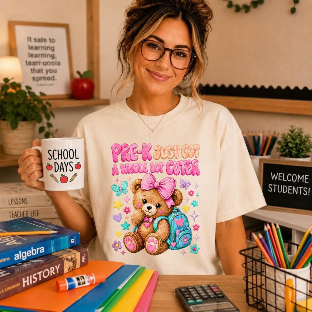 Cute Pre-K Just Got A Whole Lot Cuter Teddy Bear Backpack Classic T-Shirt
