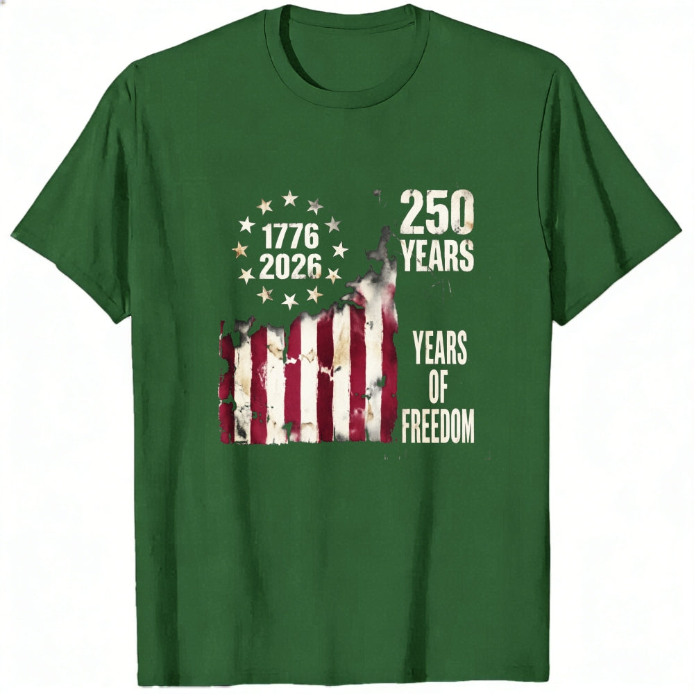 Patriotic American Flag Design Classic T-Shirt 250 Years Of Freedom 1776 2026