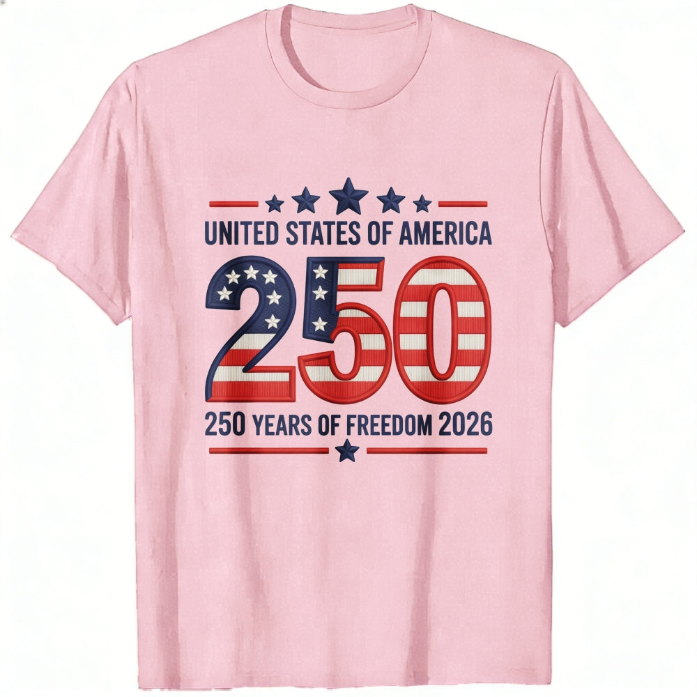 Patriotic American Flag Design Classic T-Shirt 250 Years Of Freedom 2026