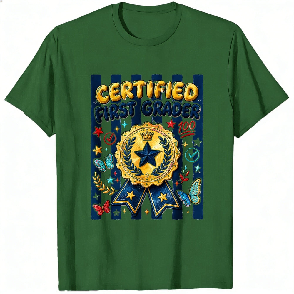 Cute Certified First Grader Badge Classic T-Shirt