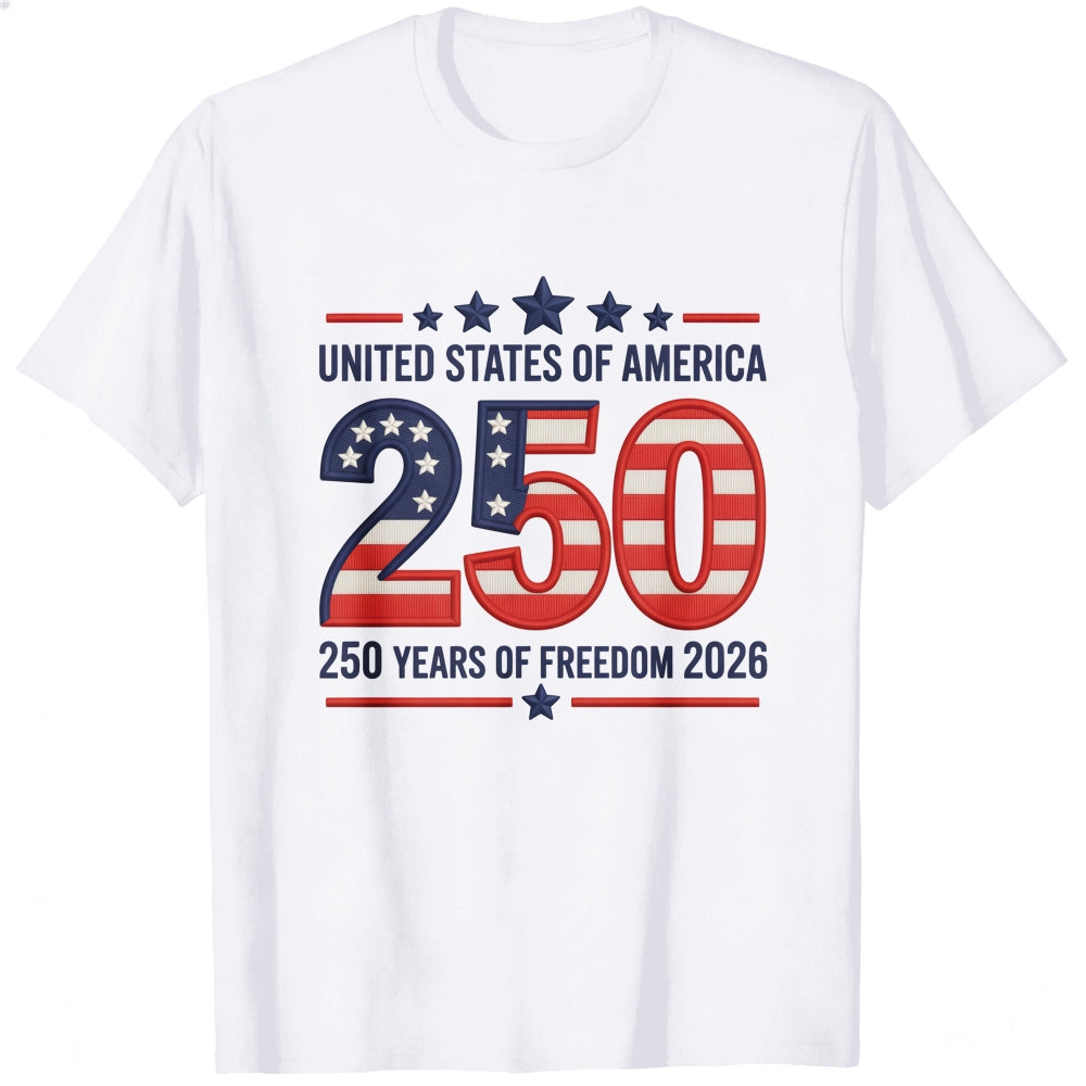 Patriotic American Flag Design Classic T-Shirt 250 Years Of Freedom 2026