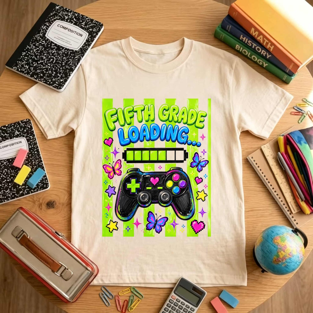 Cute Gamer Girl Fifth Grade Loading Classic T-Shirt