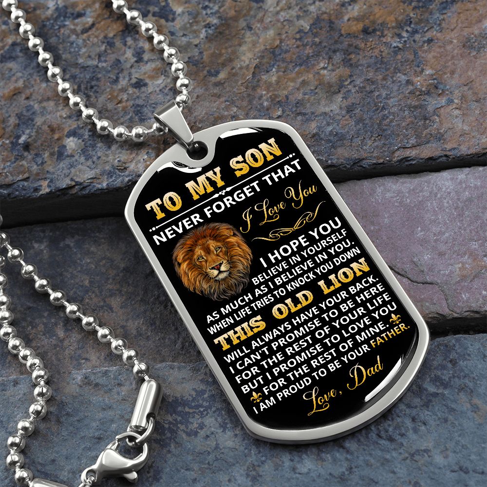 Son - Proud Of You - Military Necklace