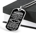 Grandson - Beautiful Chapters - Military Necklace