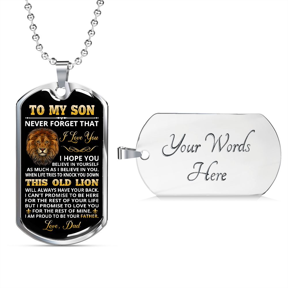 Son - Proud Of You - Military Necklace