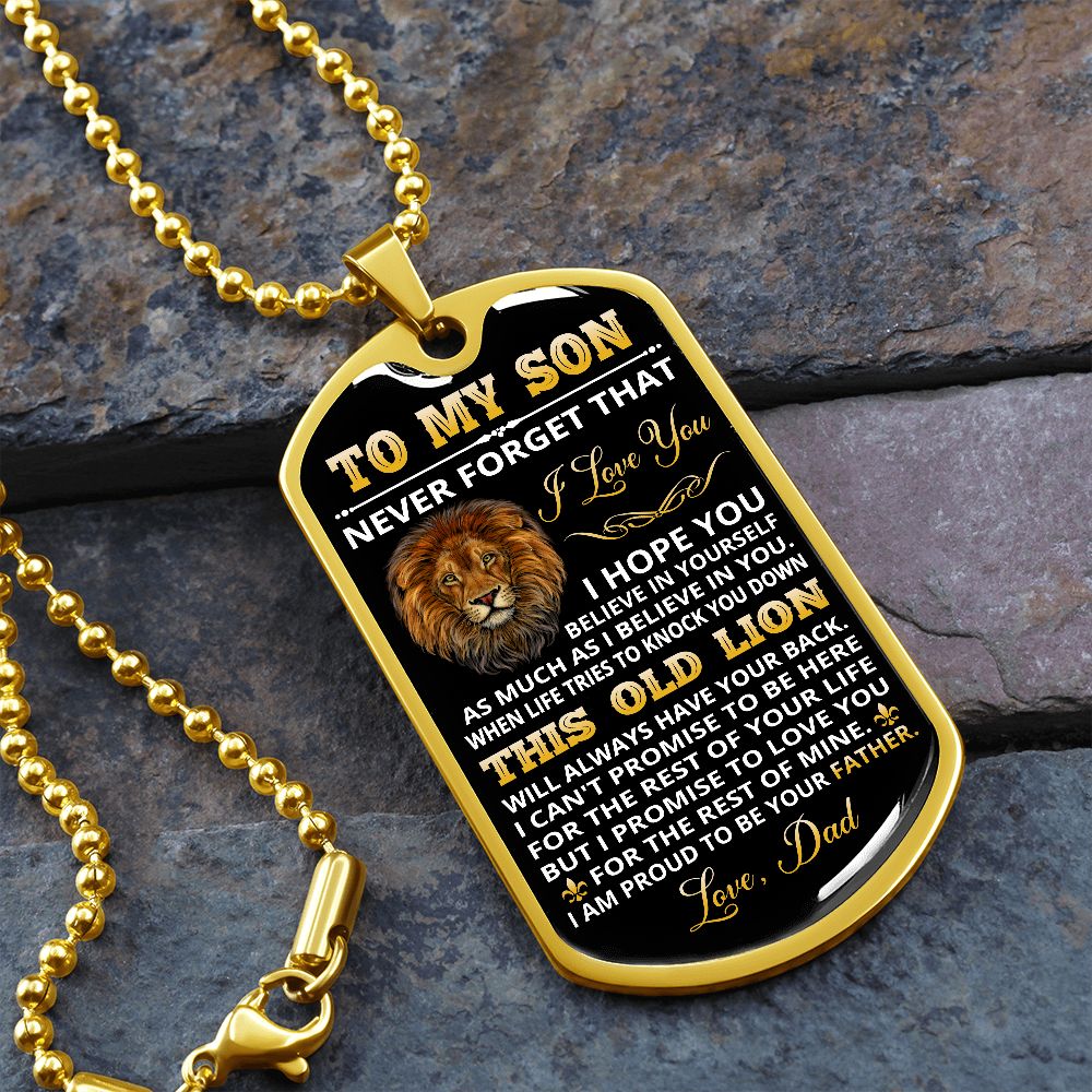 Son - Proud Of You - Military Necklace