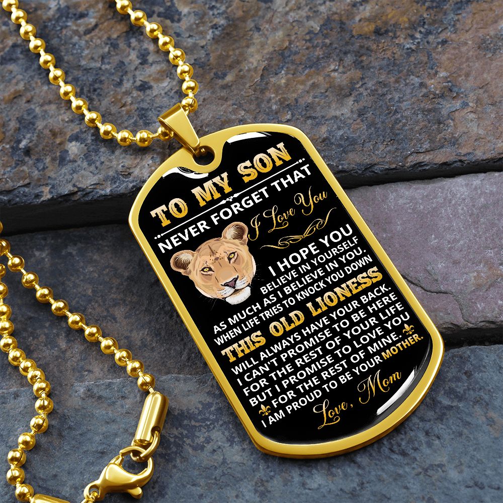 Son - Believe in Yourself - Military Necklace