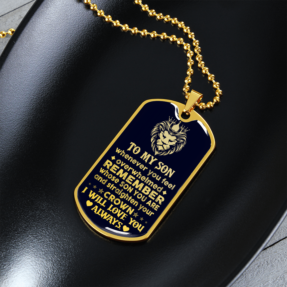 Son - My Wonderful Son - Dog Tag - Military Ball Chain