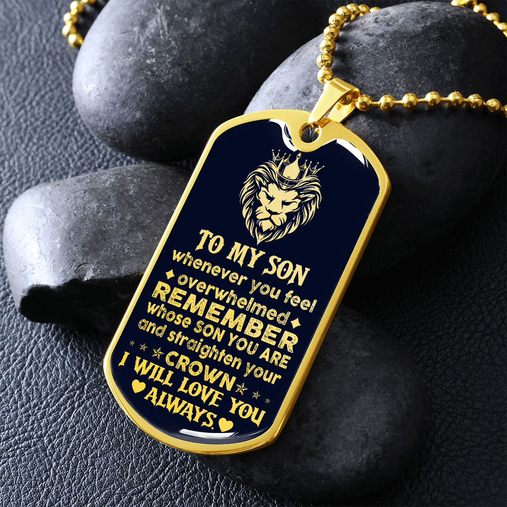 Son - My Wonderful Son - Dog Tag - Military Ball Chain