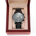 Engraved Black - Chronograph Watch